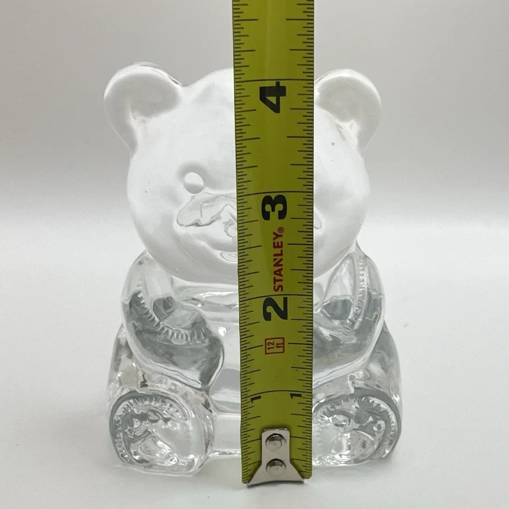 Partylite Vintage Teddy Bear Votive Tea Light Figurine Glass Candle Holder - Picture 7 of 9